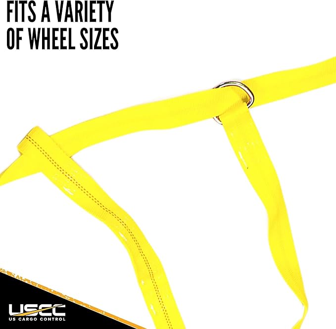 US Cargo Control Adjustable Tow Dolly Strap, 2 Inch Top Strap, Flat Hook End, Great for Tow Dolly Car Hauling, 3,333 Pound Working Load Limit, 24 Pack