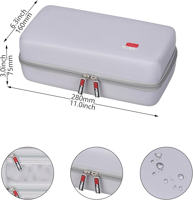 FBLFOBELI Hard Carrying Case for Halo Bolt Ultimate 2.0 & 3.0/for Halo Bolt Air + 55500 1750/for Halo Bolt Air 58830 Portable Vehicle Jump Starter with Air Compressor (Case Only) (Gray)