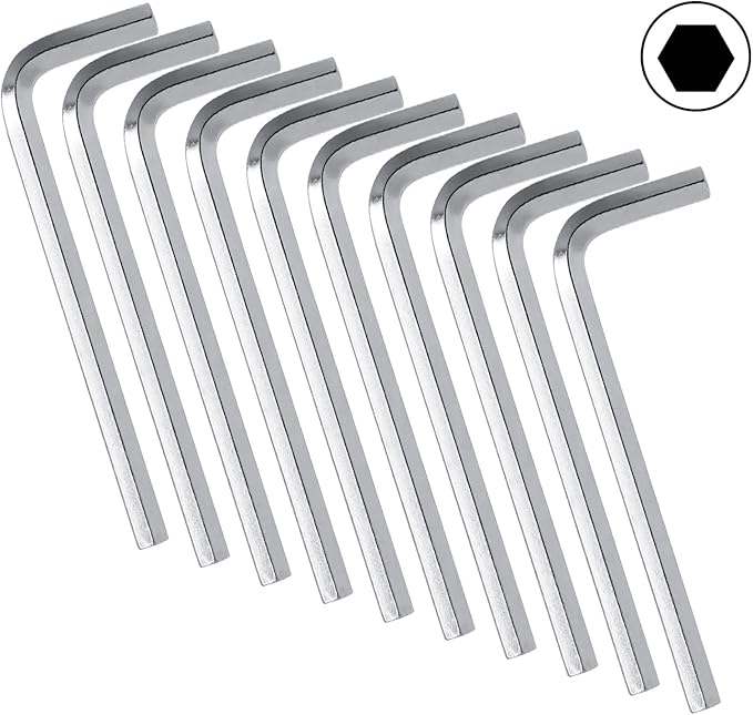 Hex Key Set, 5mm L-Shaped Allen Wrench, Metric Hexagon Spanner, Replacement Repairing Tool (20, 45 x 5 x 17mm/1.77 x 0.19 x 0.67(L*D*W))