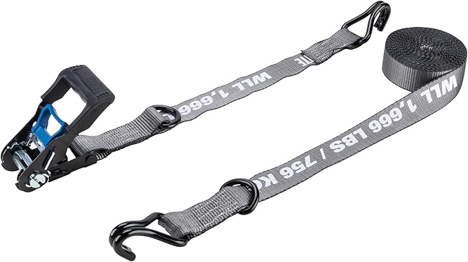 Secure Tite 1-1/2” x 20’ Ratchet Cargo Straps, 2-Pack – Ratchet Tie Down Straps, Double J-Hook Ratchet Tie Down – Ratchet Strap Set, 1667 lbs. Working Load Limit, 5000 lbs. Break Strength