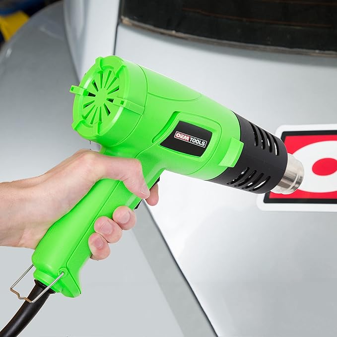 OEMTOOLS 24665 Dual Temperature Heat Gun, 1200W Corded Hot Air Blower, 120V Shop Heat Gun For Vinyl Wrap, Paint, Removing Adhesives, Nuts and Bolts, Crafting, 482F/842F Heating Tool