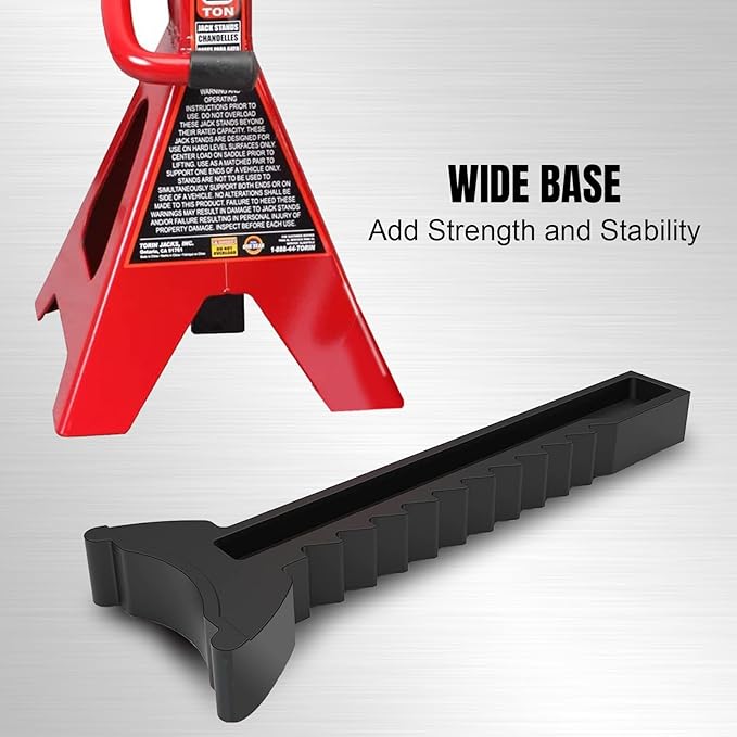 Big RED Torin Steel Jack Stands: 2 Ton (4,000 lb) Capacity, Red, 1 Pair
