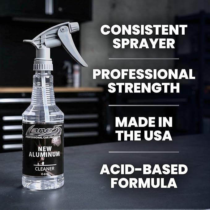 LANE'S New Aluminum Car Wheel Cleaner | Acid Rim Cleaner and Brightener | Brake Dust, Oxidation & Rust Remover for Motorcycles, Cars, Trucks | Shines & Eliminates Hard Scrubbing | 16oz