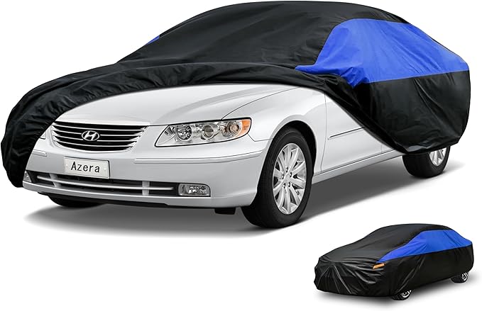 Hyundai Car Cover Custom Fit Hyundai Azera Waterproof All Weather, Lightweight Full Exterior Cover for Automobiles Outdoor Sun UV Rain Dust Snow Wind Protection.
