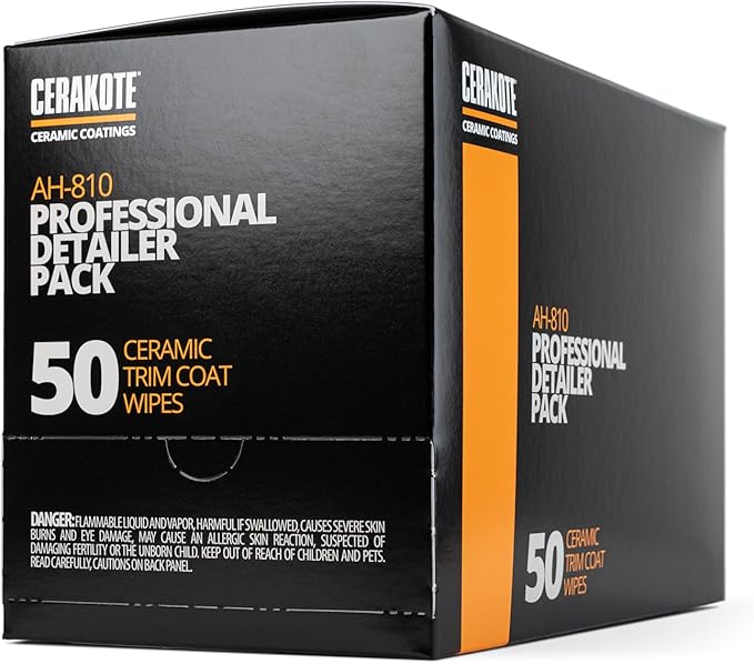 CERAKOTE® Trim Coat Pro Pack - 50 Count Trim Coat Wipes - Ceramic Coating Guaranteed Restoration to Last Over 200 Washes – A Ceramic Coating, Not a Dressing