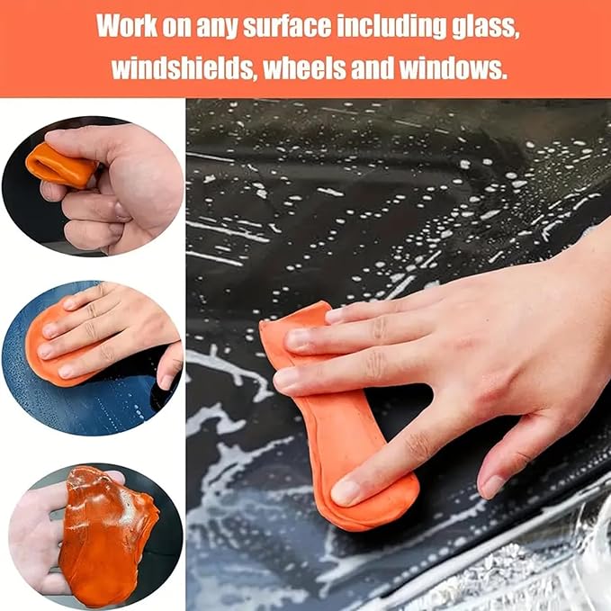 IPELY 4 Pack 100g Car Clay Bar Premium Grade, Orange Auto Detailing Magic Clay Bar Cleaner for Car Wash Car Detailing Clean Orange