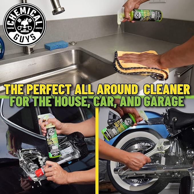 Chemical Guys All Clean+ Citrus All Purpose Cleaner (2 x 16 Fl Oz) – Interior & Exterior Multi-Surface Degreaser & Stain Remover