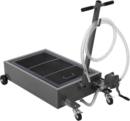 GarveeTech Oil Drain Pan, 20 Gallon Capacity, Rolling Oil Drain Pan with Electric Pump & 8 ft Hose, Leak-Proof & Corrosion-Resistant, Fit for Cars, SUVs, Trucks, Motorcycles, ATVs