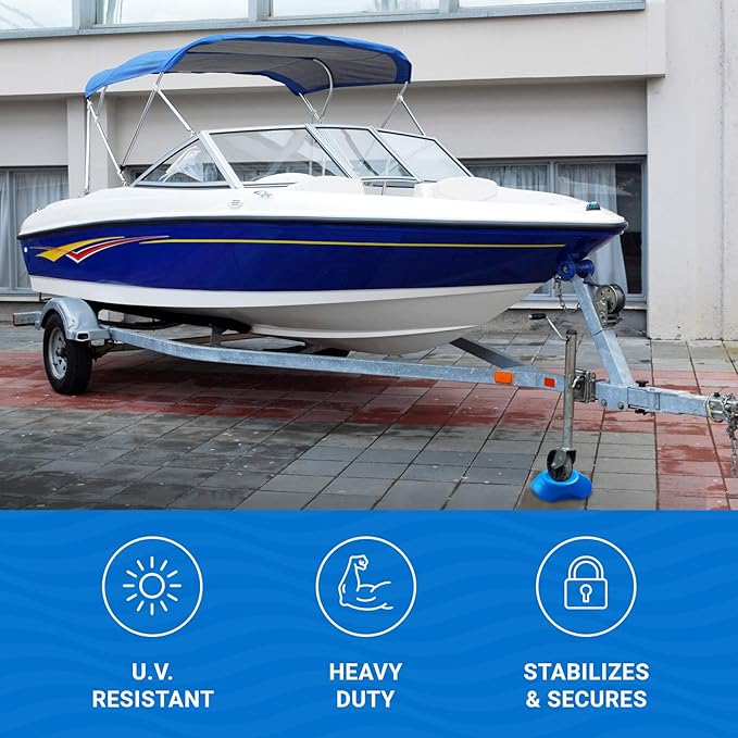Trailer Wheel Chocks with Rope and Wheel Dock, for Boat Trailers, Travel Campers, RV Accessories, Travel Trailers, and All Trailer Tires