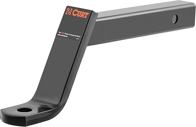 CURT 45280 Class 3 Ball Mount with 1" Hole, 4" Rise or 6" Drop fits Trailer Hitches with 2" x 2" Receiver Tube Opening | Corrosion, Scratch & UV Damage Resistant