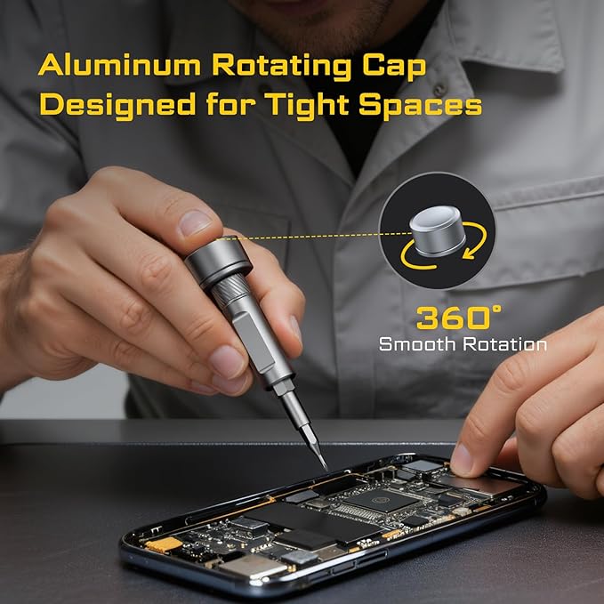 74 in 1 Magnetic Screwdriver Set, Ratchet Screwdriver Set with Detachable Allen Wrench T Handle & Storage Case, Gift for Men & Dad，Repair Tool Kit for Furniture, Electronics, Bicycle, DIY, Gadget
