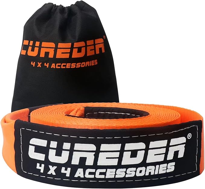 Tow Strap - 3'' x 30ft Recovery Strap,Lab Tested 35,121 lb Break Strength Snatch Strap, Suitable for Emergency Off-Road Vehicles and Trucks, Get Your Vehicle Out of Any Situation