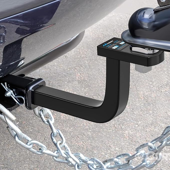 Nilight Trailer Hitch Ball Mount with 1/2" Hitch Pin Clip Fits 1-1/4 Inch Receiver 3,500 lbs 3/4 Inch Hole 5 Inch Rise,