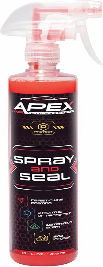 Apex Spray and Seal - Ceramic Paint Sealant - Proprietary Hydrophobic Protectant & Ceramic Booster Spray - Super Gloss and Clear Coat Protection