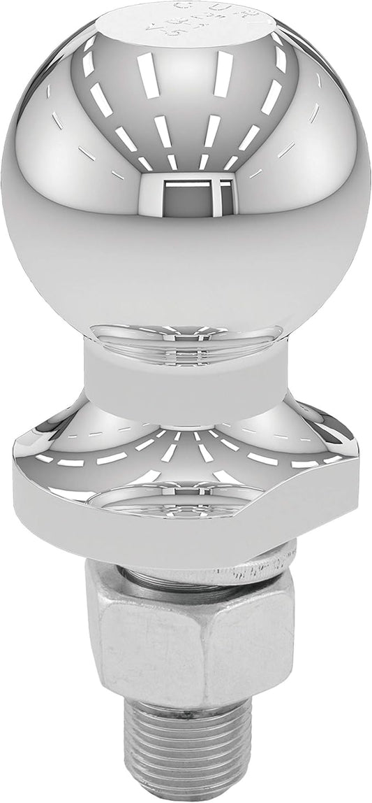 CURT 40003 Chrome Trailer Hitch Ball, 3,500 lbs, 2-Inch Diameter, 3/4 x 1-3/4-Inch Shank , Universal Fit