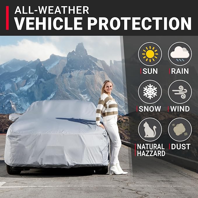 iCarCover Premium Car Cover for 1979-2004 Ford Mustang Coupe Convertible GT Mach 1 Saleen Fastback SOV Heavy Duty Waterproof All-weather Automobiles Custom Fit Indoor Outdoor UV Snow Protection Covers