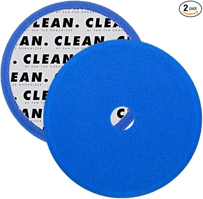Clean. Foam Polishing Pad – 3 inch Blue, Premium Foam Pad for One-Step Paint Correction, High-Gloss Finish & Swirl Removal – Compatible with Rotary, Dual Action & Forced Rotation Polishers (2 Pack)
