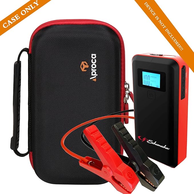 Aproca Case Compatible with Schumacher SL1639 Electric 1000 Peak Amp 12V Portable Lithium Car Battery Jump Starter Power Pack, Portable Hard Storage Bag for Accessories (Case Only)