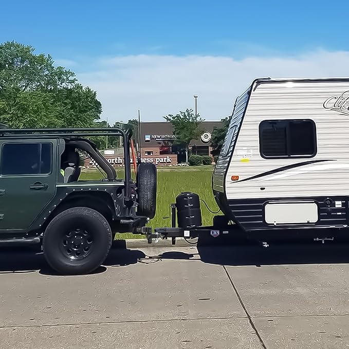 Adjustable Trailer Truck Drop Hitch - Fits 2 Inch Receiver Only, 6 Inch Drop Dual Ball Mount 2" and 2-5/16" Up to 12,500 LBS GTW, Heavy Duty Aluminum Towing Hitch with 2 Hitch Locks & 4 Silencer Pads