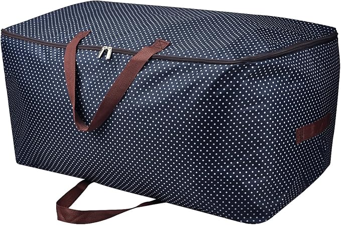 AMJ 2 Pack Extra Large Storage Bags, Moving Bags Totes with Handles & Zippers for Clothing Blanket Storage, Dorm College Moving Supplies Boxes, Storage Tote for Space Saving Moving Storage