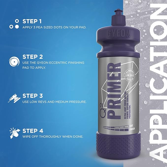Gyeon Primer 1000ml – SiO2 Coating for Paint Prep, Gloss & Smooth Finish – Pre-Coat Polish for Ceramic Coats Easy to Apply – Car Detailing Surface Enhancer – Increases Bonding & Shine, Polish