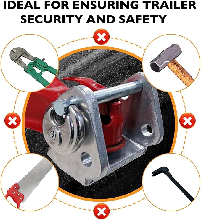 HQPASFY Trailer Hitch Lock, Trailer Coupler Lock with Pin, Coupler Lock Model Tl-33 Trailer Lock,Fits Over 2" to 2-5/16" - Silver