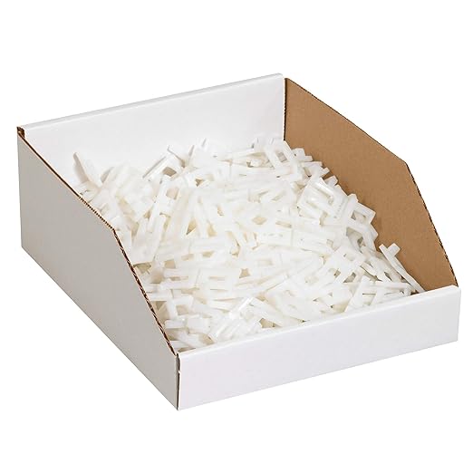 Box USA BBINMT1012 Open Top Bin Boxes, 10" x 12" x 4 1/2", Oyster White (Pack of 25)