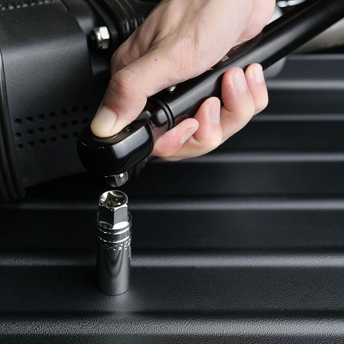 AEROFORCE 3/8-Inch Drive Torque Wrench（10-80 lb.ft / 13.6-108.8 Nm),72 Tooth Dual Direction Reversible Ratchet, Dual Range Scales, Precision Calibrated for Bike, Motorcycle and Car Repair