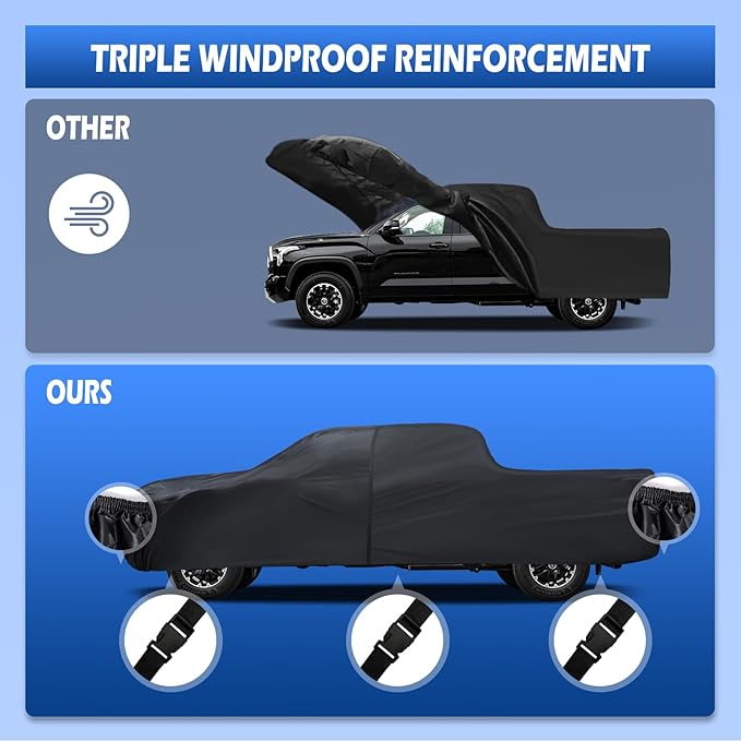 Car Cover Custom Fit for Toyota Tundra 5.5Ft Bed 2000-2026, Migaven Waterproof Full Exterior Cover Sun Rain Protection with Door Zipper (Not Include Mirror Pocket)