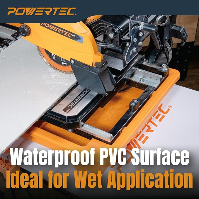 POWERTEC Arachni-Flex 24" x 48" Waterproof PVC Foldable Workbench Tabletop – Portable Work Surface for Wet and Dry Applications with Quick-Insert Locks (72188)