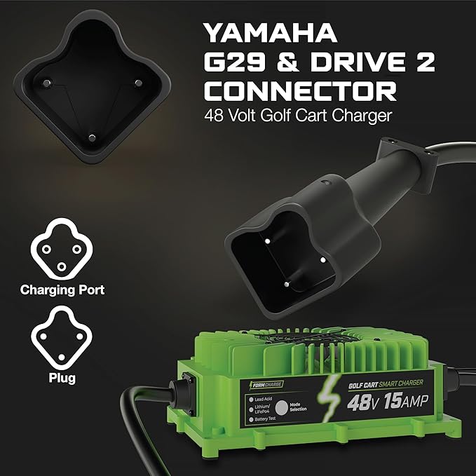FORM 48 Volt Golf Cart Battery Charger for Yamaha G29 Drive & Drive 2-48V Lithium, LiFePO4, Lead Acid - Elite Version