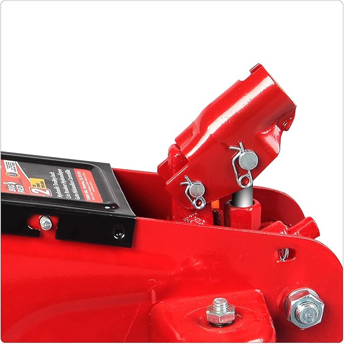 BIG RED T82012 Torin Hydraulic Trolley Service/Floor Jack with Blow Mold Carrying Storage Case, 2 Ton (4,000 lb) Capacity, Red