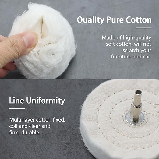 SCOTTCHEN Buffing Wheel for Drill, Polishing Ball for Drill with 1/4" Hex Shafts,Buffing Polishing Wheel kit for Metal Aluminum,Stainless Steel,Chrome,Jewelry,Wood,Plastic,Ceramic,Glass,etc-11PCS