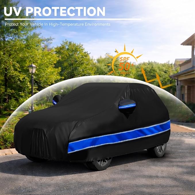 Car Cover Custom Fit BMW X5,10-Layer Car Cover Waterproof All Weather,Full Exterior Cover with Cotton Lining,Sun Rain UV Dust Snow Protection with Door Zipper,Fit for BMW X5 2007-2025