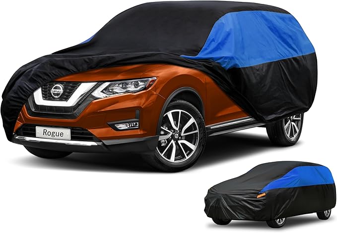 Nissan Car Cover Custom Fit Nissan Rogue Waterproof All Weather, Lightweight Full Exterior Cover for Automobiles Outdoor Sun UV Rain Dust Snow Wind Protection.