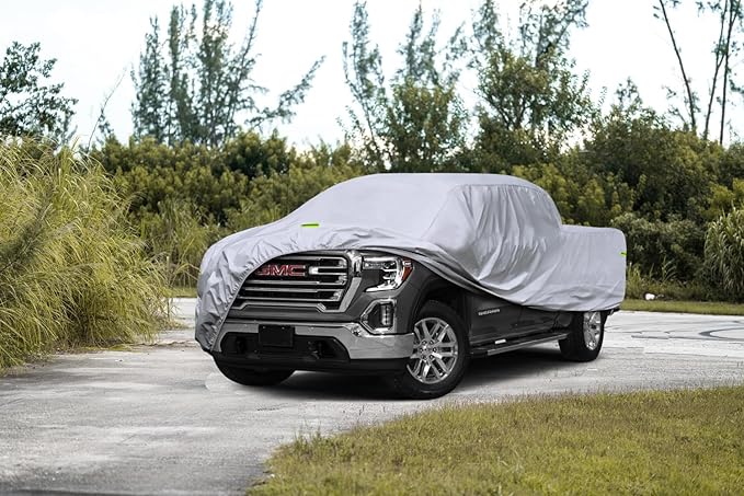 Kaugung Truck Cover Waterproof Custom Fit GMC Sierra 1500-2500 Crew 6.5' Bed (1998-2025), 6 Layers Heavyweight Pickup Car Cover Outdoor Indoor Sun UV Rain Snow Wind Protection.