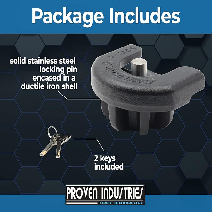 Proven Locks Model S175: 2 inch Trailer Hitch Lock, Fits Select 2 inch Couplers (2 -Inch)