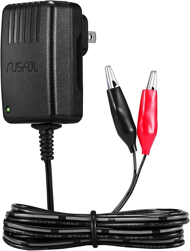 RUSFOL [UL Listed] 6-Volt Battery Charger for Moultrie Battery (Input 100-240V, Output 6V 0.6A)