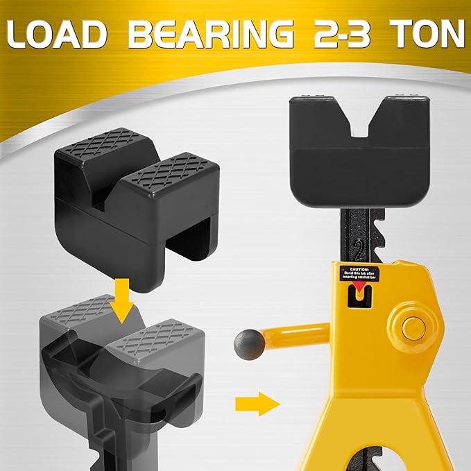 TONDA Jack Stand Pads 4 Pack and Floor Jack Rubber Pad 1 Pack