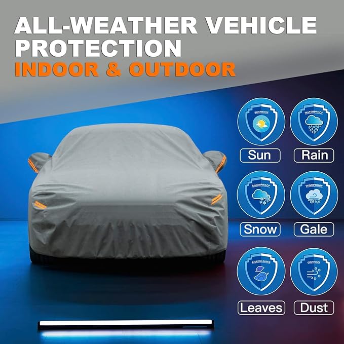 Kayme Heavy Duty SUV Car Cover Custom Fit Honda Pilot (2008-2025) Waterproof All Weather for Automobiles, Full Exterior Covers Sun Rain UV Protection.（Deliver About 3-10 Days）