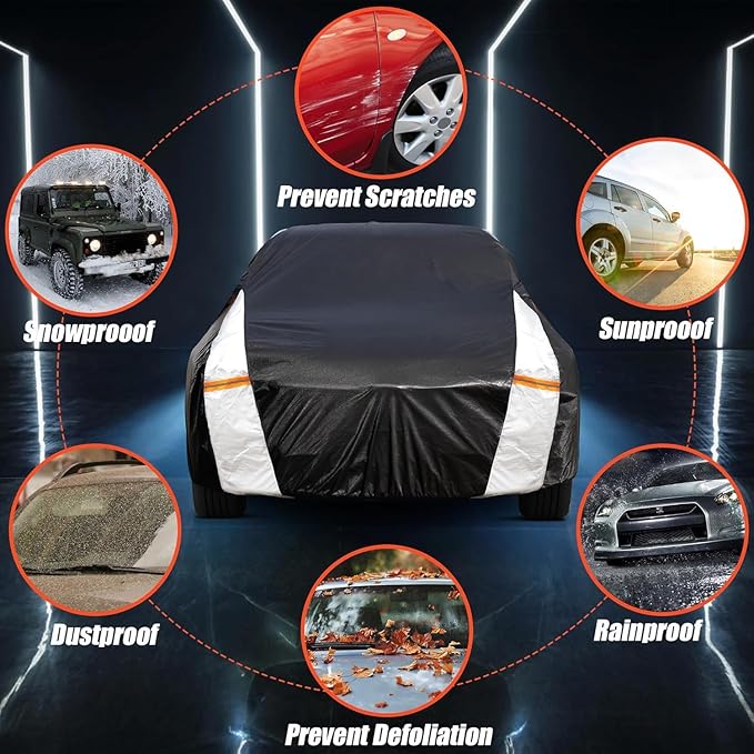 Mazda Miata MX5 Car Cover 100% Waterproof All Weather, Gift with Towel, 10 Layers Car Cover Custom Fit 1990-2026 Mazda Miata MX-5, Full Exterior Cover Rain Sun UV Protector with Door Zipper.