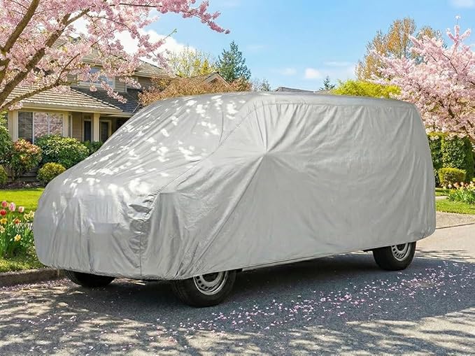 CarsCover 100% Sunblock Mini Van Fit Up to 195 inch Minivan Car Cover