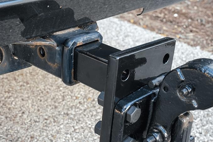 Mytee Products Mounting Plate with Pintle Hitch KIT: Pintle Hook Mounting Plate with 8 Ton 2 inch Ball for Trailers Bolt On Adjustable Pintle Hook Ball Combo - Powder-Coated, Heavy-Duty
