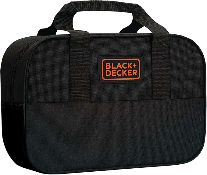 BLACK+DECKER 8V MAX 57-Piece Cordless Drill and Household Tool Kit for Home with Tool Storage Bag (BDCD8PK)