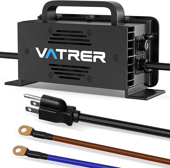 58.4V 20A AC-DC Smart Charger LiFePO4 Lithium Battery Charger for 48V (51.2V) Golf Cart LiFePO4 Battery, Wall Mounted/48V Solar/Home Energy Storage Battery, etc