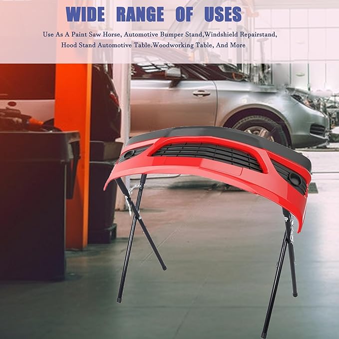 Heavy Duty Work Stand,Portable Workbench Folding Work Stand for Bumpers, Fenders, Doors & Hoods Works,Automotive Fender Stand for Garages, Repair Shops,Adjustable, Padded,750 Lbs Capacity -2Pack