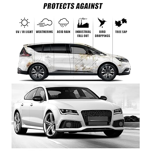 Graphene Ceramic Coating(60ML), 10H Ceramic Coating for Cars, High Gloss Anti-Scratch Nano Coat Kit Hydrophbic Mirror Paint Protection 3 Years Prorection