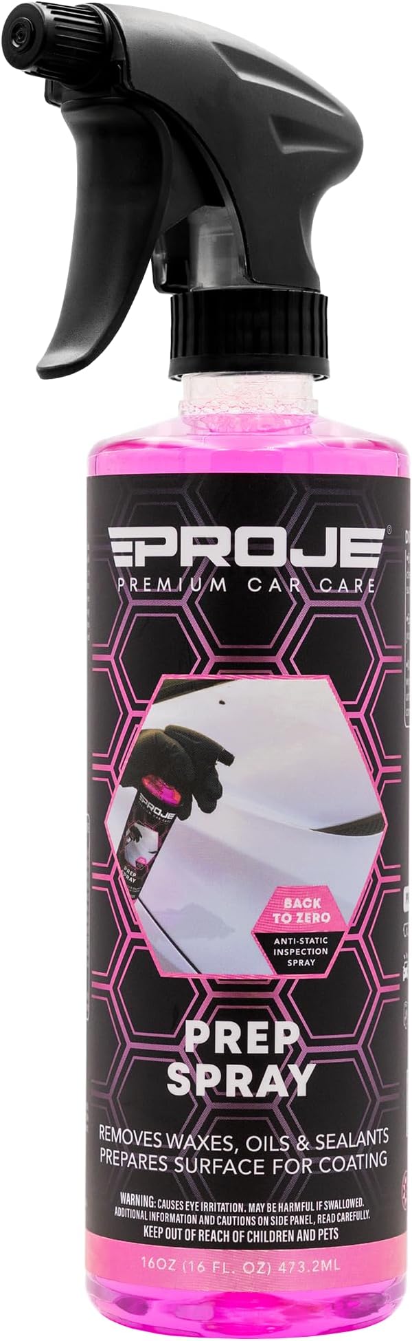 Prep Spray - Surface Prep Before Ceramic Coating - Removes Polishes & Oils - Anti Static Formula - PH Neutral Panel Wipe - Safe on All Surfaces - 16 Fl Oz by Proje Premium Car Care