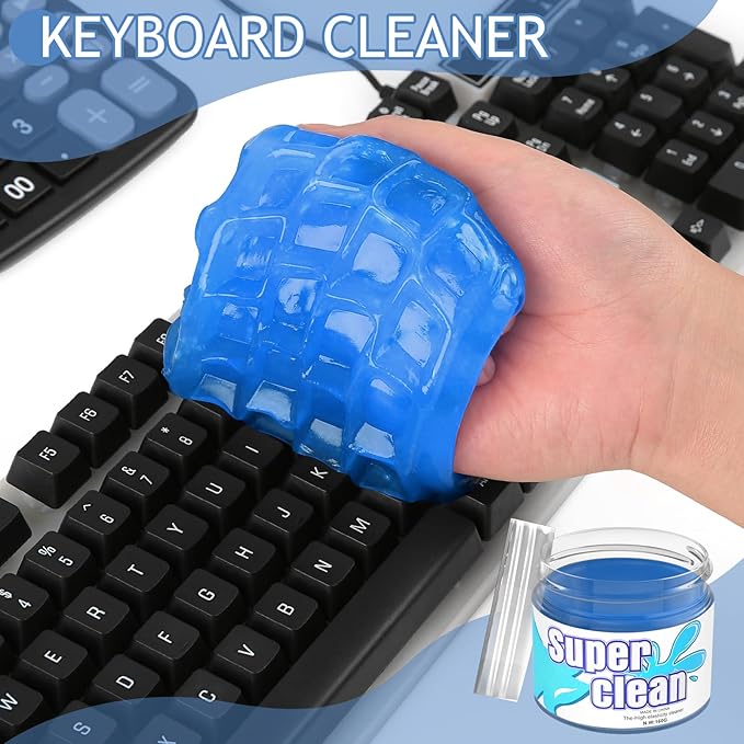 Car Cleaning Gel Car Cleaning Putty Car Putty Car Interior Cleaner Car Slime Car Detailing Kit Car Accessories Gifts for Men Women Stocking Stuffers Blue