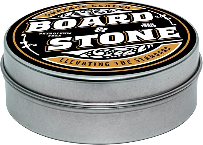 Board & Stone – 100% Petroleum-Free Food Safe Surface Sealer | Natural Wax & Coconut Oil Blend for Butcher Blocks, Cutting Boards, Stone Counters, and Cast Iron | No Scent or Dyes